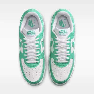Nike Air Force 1 Men's Shoes Menta/White/Menta [Menta/White/Menta, Leather upper, Foam midsole]