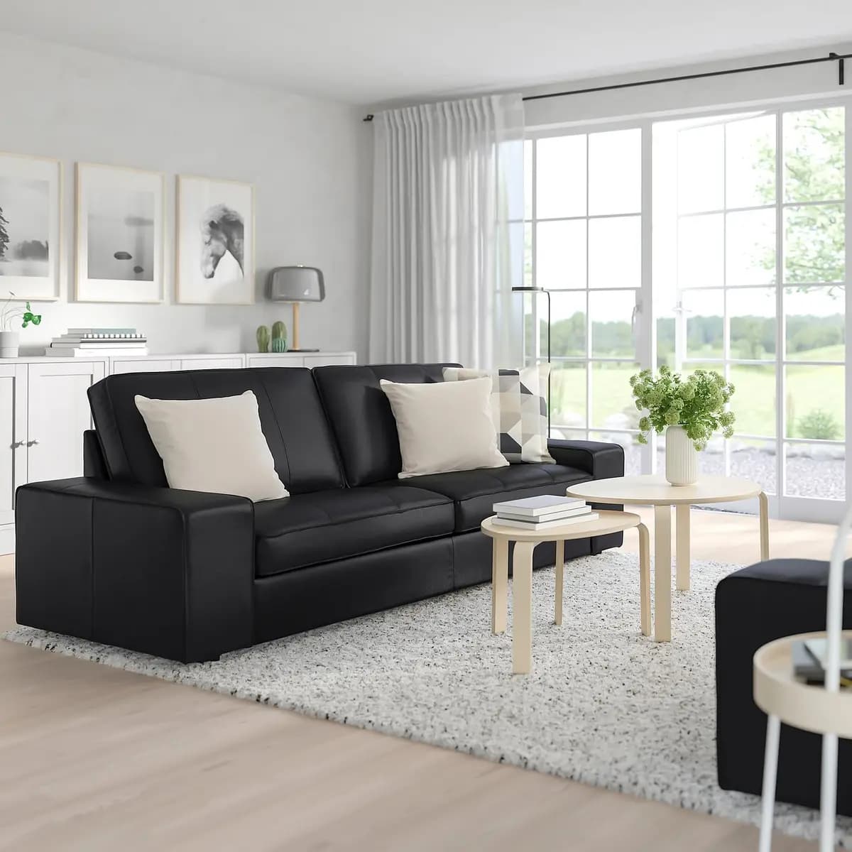 IKEA KIVIK Sofa, Grann/Bomstad black [Width 89 3/8 ", Depth 37 3/8 ", Height 32 5/8 "]
