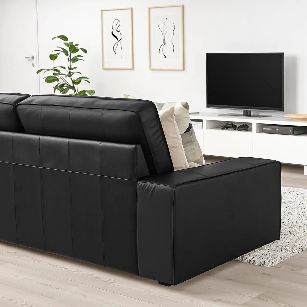 IKEA KIVIK Sofa, Grann/Bomstad black [Width 89 3/8 ", Depth 37 3/8 ", Height 32 5/8 "]