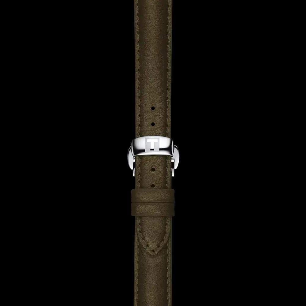 Tissot Official Green Leather Strap Lugs 15 mm [Leather, Green, 15.00]