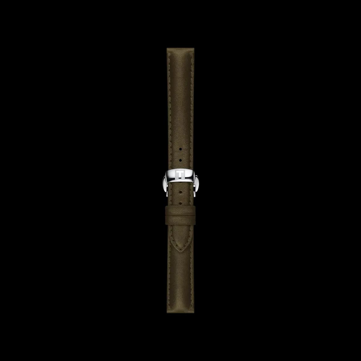 Tissot Official Green Leather Strap Lugs 15 mm [Leather, Green, 15.00]