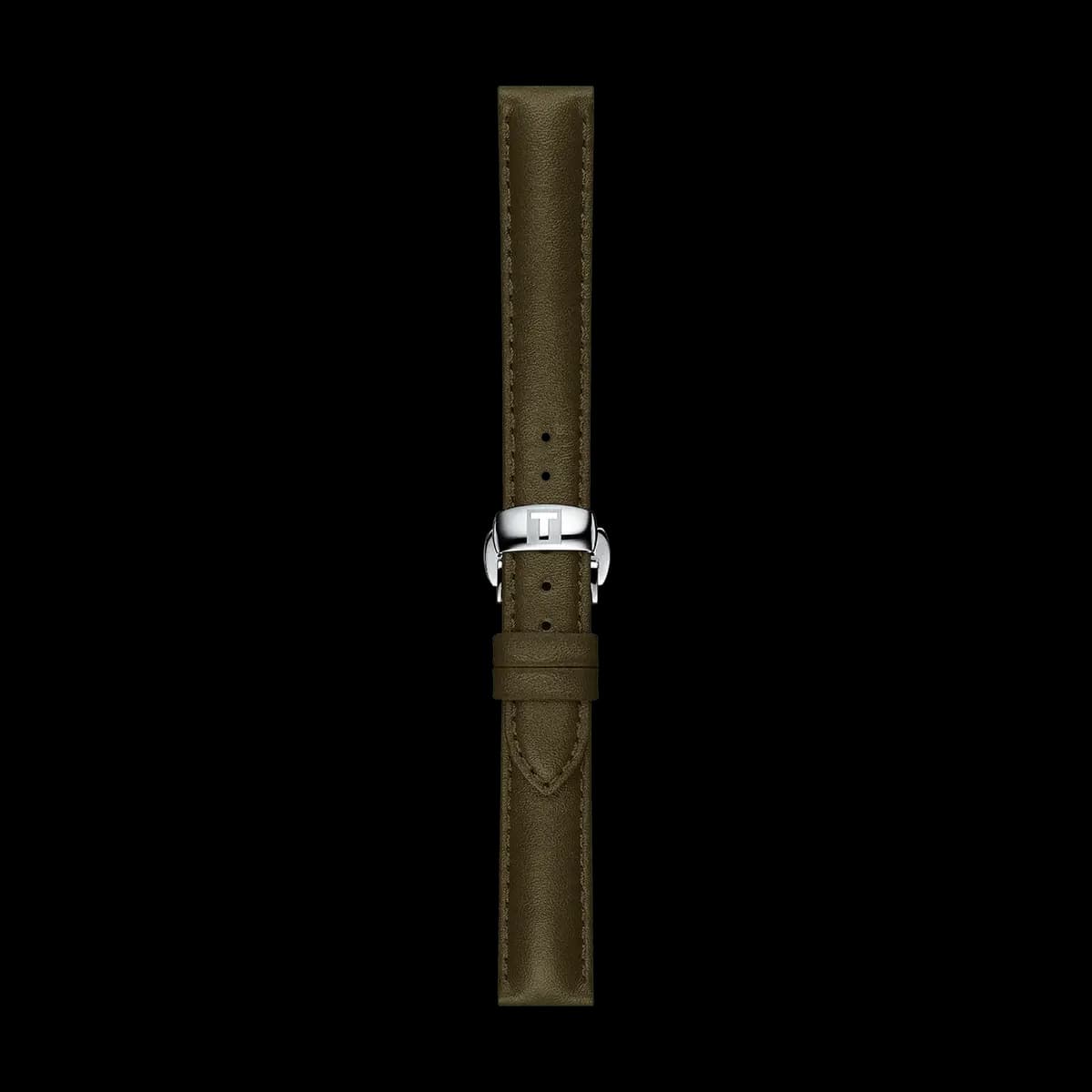 Tissot Official Green Leather Strap Lugs 15 mm [Leather, Green, 15.00]