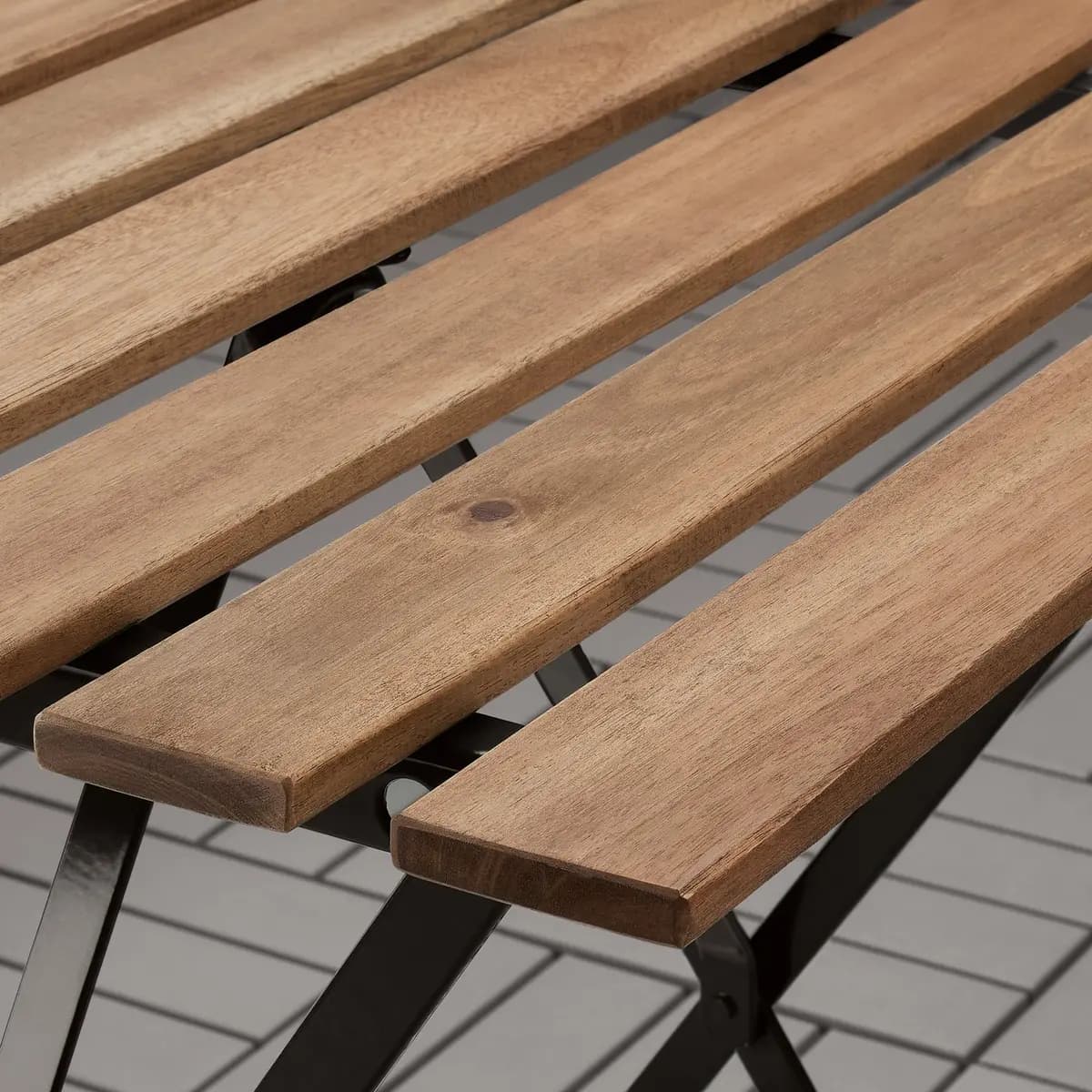 IKEA TÄRNÖ Table+2 chairs, outdoor, black/light brown stained [Solid acacia wood, Acrylic stain]