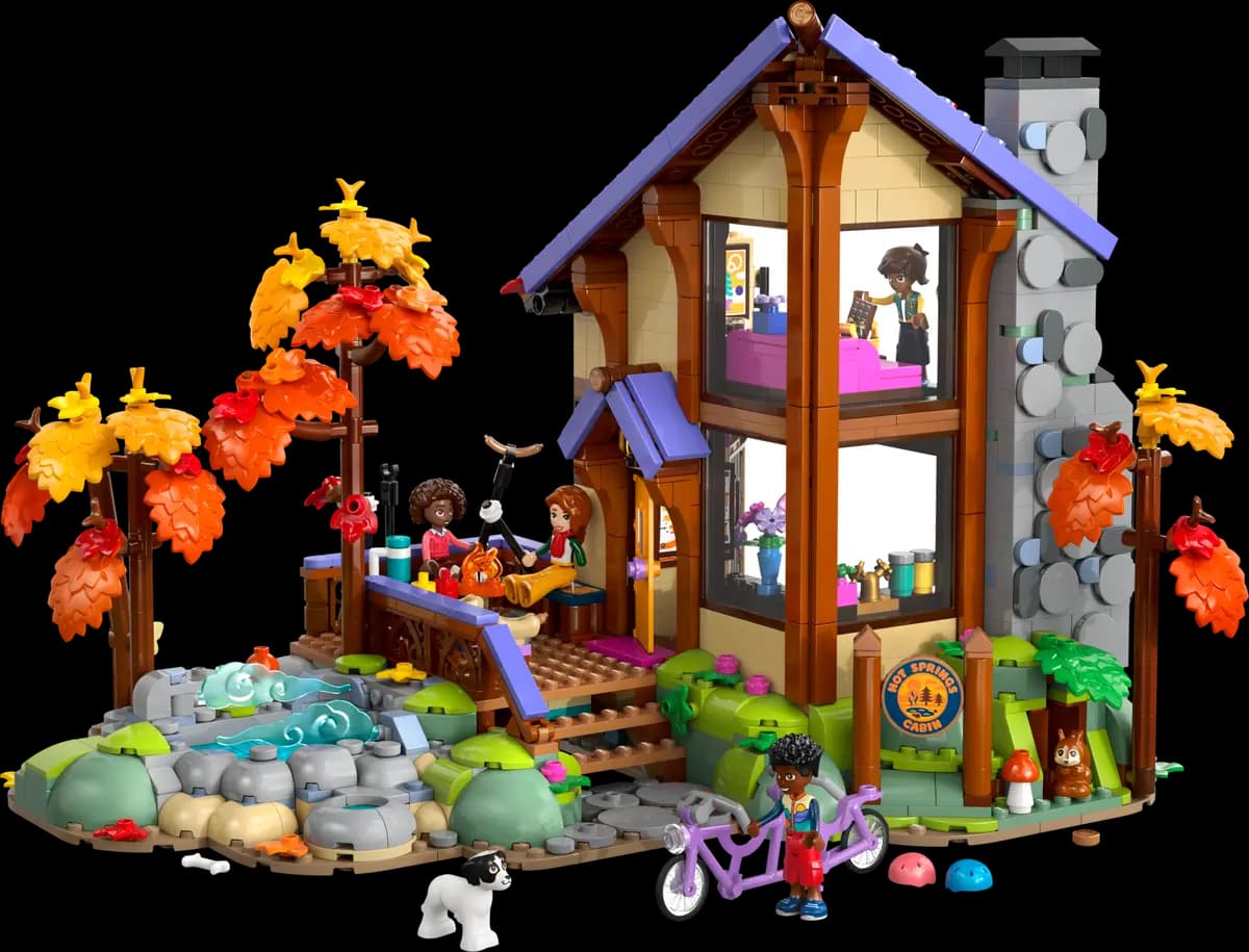 LEGO Cozy Fall Forest Cabin 42705 [1229 pieces, ages 9+, Friends]