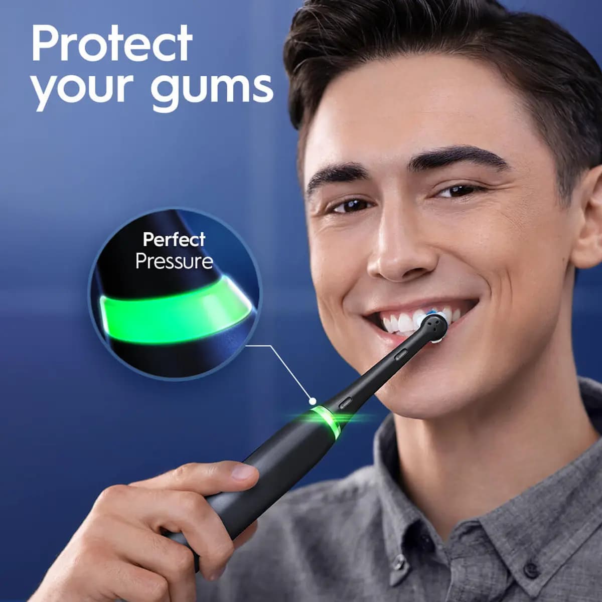 Oral-B iO Series 6 Electric Toothbrush, Black Lava [Advanced iO Technology, Oral-B’s smart brushing features, Oral-B app]
