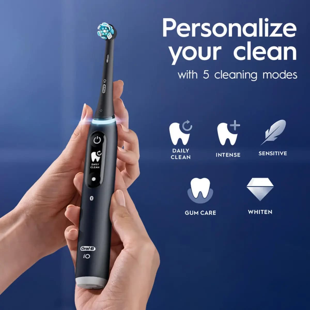 Oral-B iO Series 6 Electric Toothbrush, Black Lava [Advanced iO Technology, Oral-B’s smart brushing features, Oral-B app]