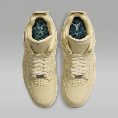 Air Jordan 4 Retro x J Balvin "Amazonas" Men's Shoes Lemonade/Lemonade [Lemonade/Lemonade, Luxe leather upper is durable and premium., Foam midsole]