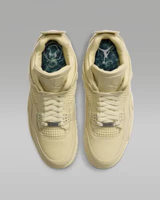 Air Jordan 4 Retro x J Balvin "Amazonas" Men's Shoes Lemonade/Lemonade [Lemonade/Lemonade, Luxe leather upper is durable and premium., Foam midsole]