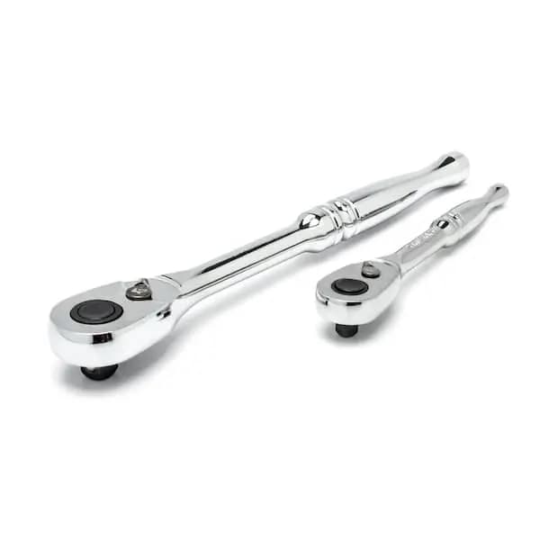 Husky 94-Piece SAE/Metric Mechanics Tool Set for 1/4 in. and 3/8 in. Drive with Case, H94MTS [Carrier Type: Hard Shell Carrier, Color Family: Silver, Individual/Set: Set]