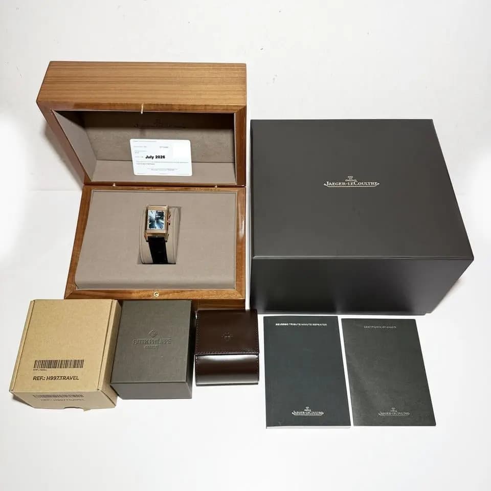 Jaeger-LeCoultre New Reverso Tribute Minute Repeater Q7122480 31MM Blue Rg B/pReverso Tribute Minute Repeater
