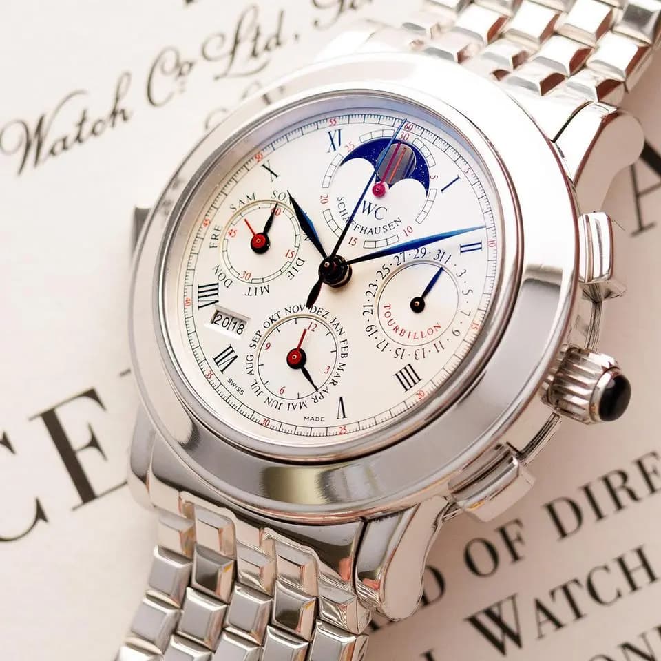 IWC Platinum Il Destriero Scafusia Grand Complication Bracelet Watch