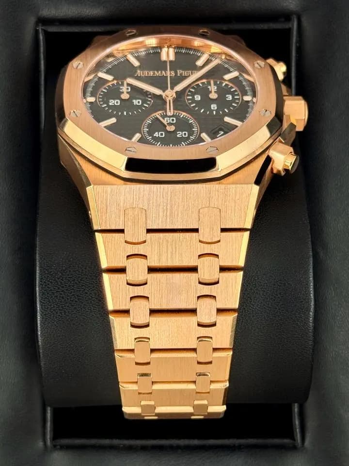 Audemars Piguet 2025 Royal Oak Chronograph 41mm 26240OR Pink Gold Green Dial