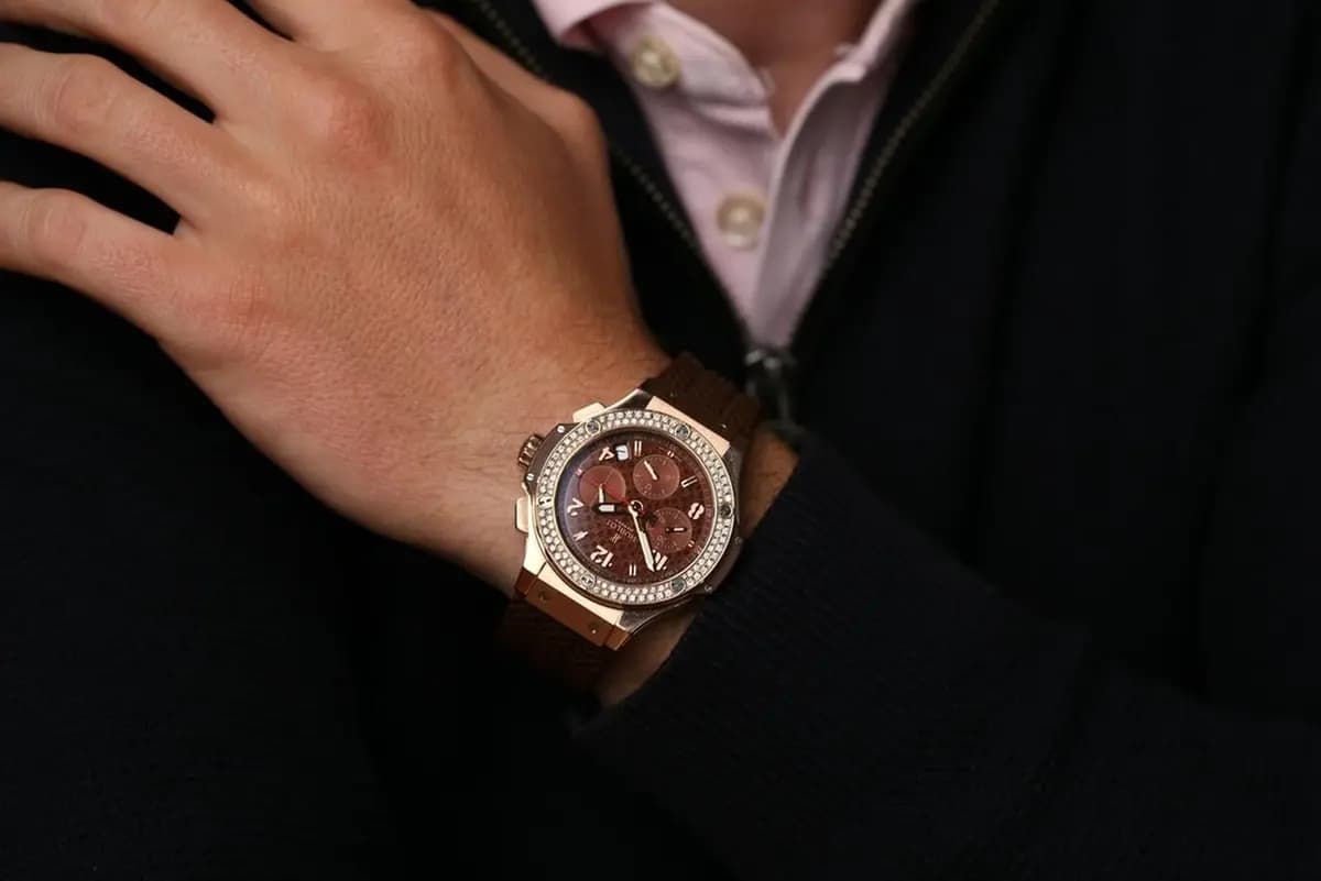 Hublot Big Bang 41mm 341.PC.1007.RX.1104 Cappuccino,Gold & Titanitum, Chocolate, factory diamonds