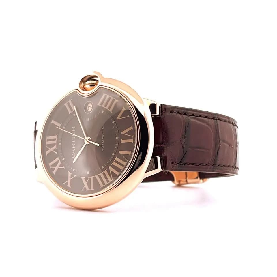 Cartier Ballon Bleu Gold 42mm / Brown Dial / SERVICE Cartier 2025 / Box & Paper / very good / 2016