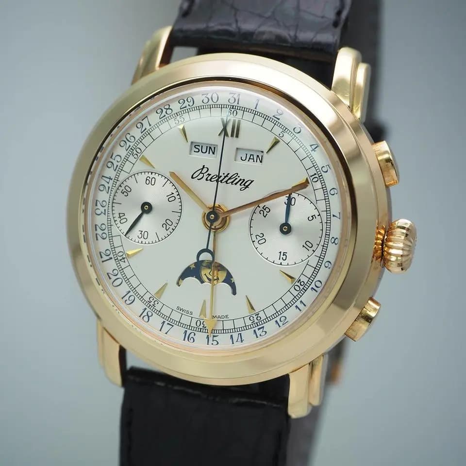 Breitling Montbrillant triple Calendar Moon, Ref:1940, limited Edition, um 1980