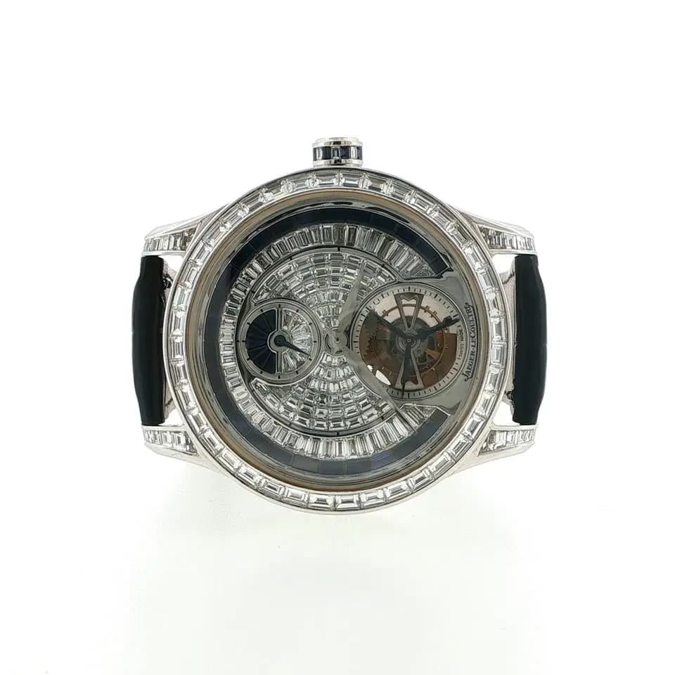 Jaeger-LeCoultre 2022 Jaeger-LeCoultre Master Grand Tourbillon Q1663416 White Gold Diamond Set Factory Diamond & Sapphire Set 18K White Gold Tour