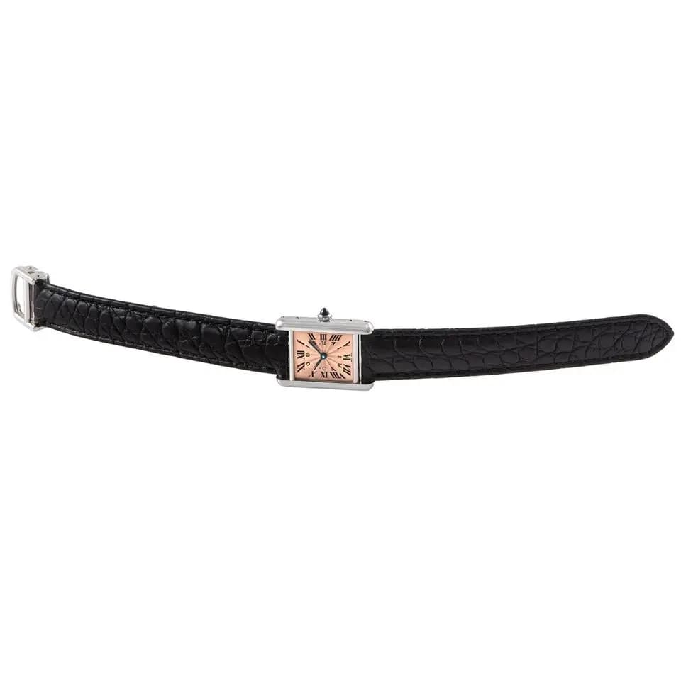 Cartier Tanklui MM W1525351 Pt950 150th Anniversary Commemorative Model, Salmon Pink, Cal.78-1