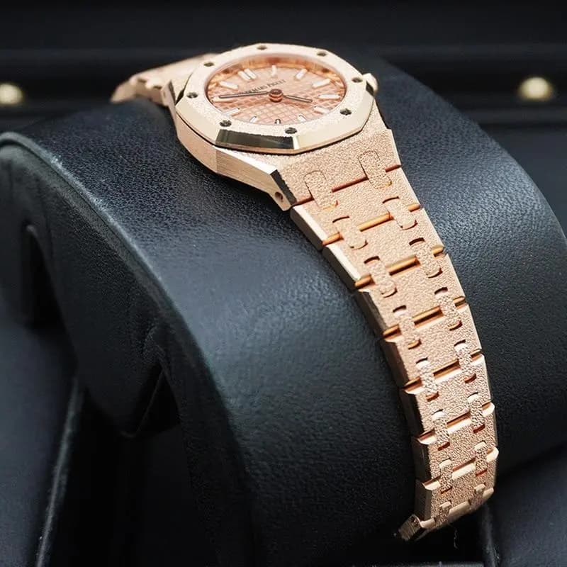 Audemars Piguet Royal Oak Mini Frosted Quartz 23mm Rose Dial 67630OR