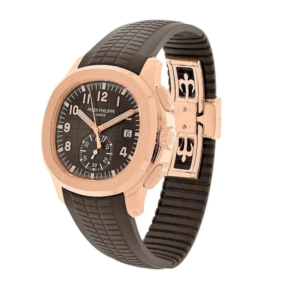 Patek Philippe Aquanaut 5968R-001, Chronograph, 18K Rose Gold, Brown Arabic Dial, 42mm