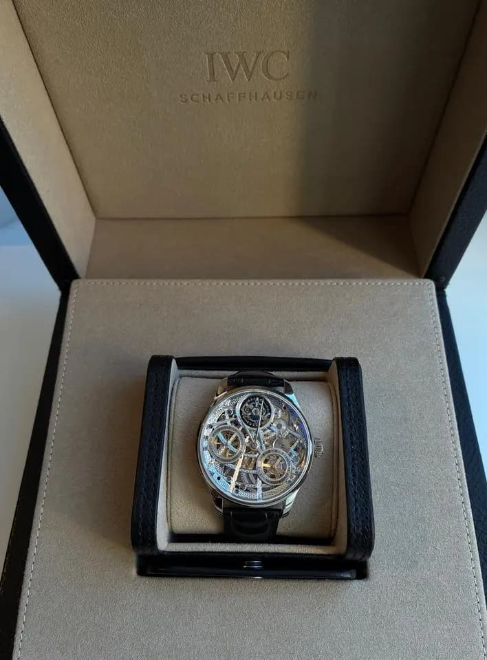 IWC Portuguese Tourbillon Mystère Squelette Full Set / like new / IWC -Service 22 / Lmt. Edt. Nr.1/50