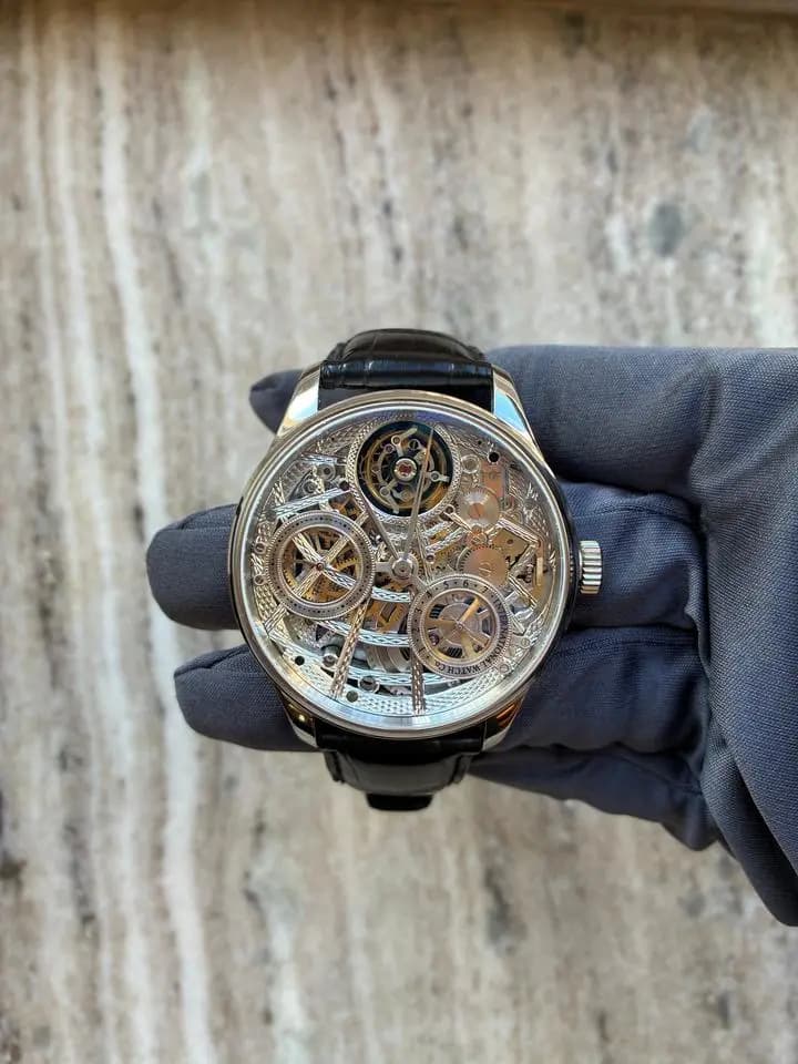 IWC Portuguese Tourbillon Mystère Squelette Full Set / like new / IWC -Service 22 / Lmt. Edt. Nr.1/50