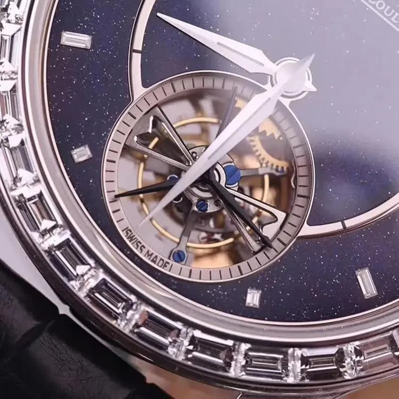 Jaeger-LeCoultre Diamond white gold automatic tourbillon watch 43MM.Q1663406