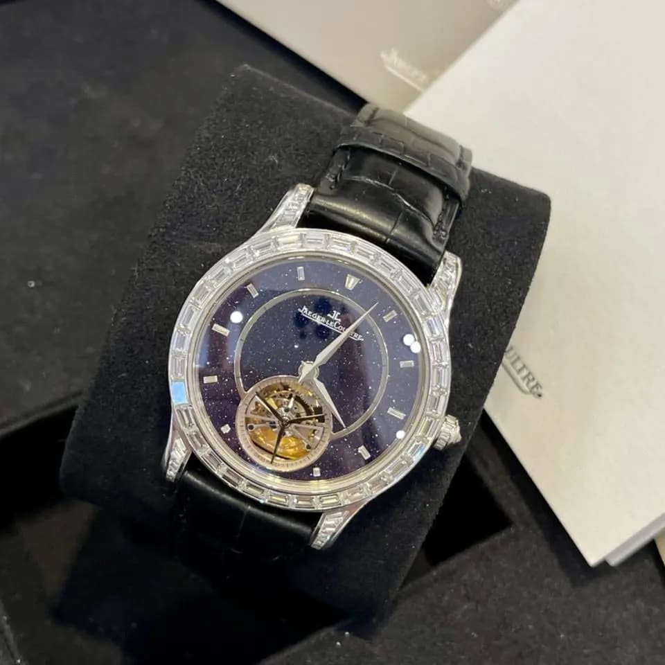 Jaeger-LeCoultre Diamond white gold automatic tourbillon watch 43MM.Q1663406