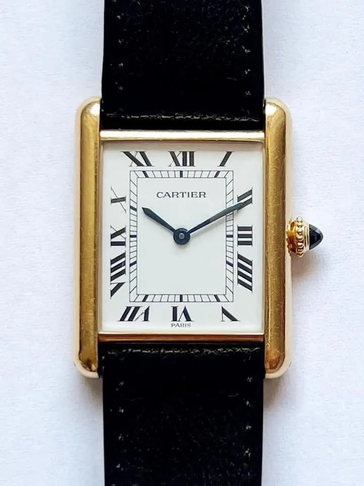 Cartier Tank Louis Tank Louis Cartier 18ct Gold, with mismatched Must bracelet