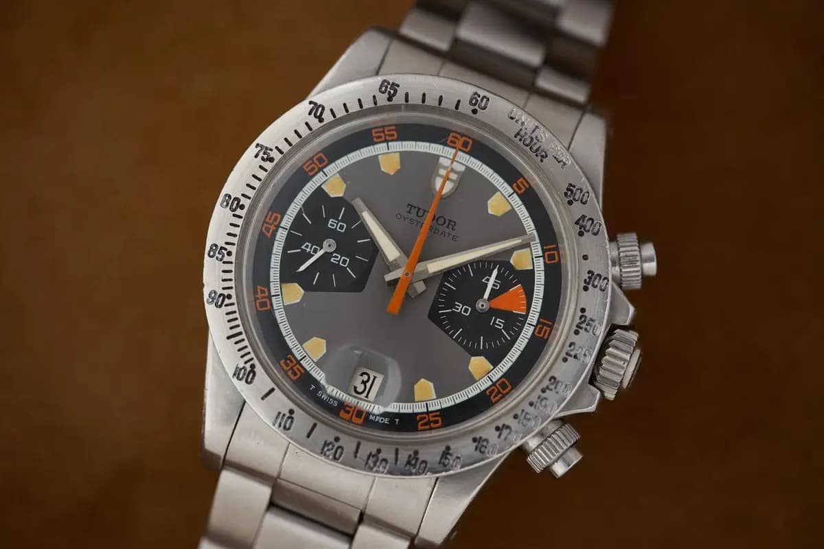 Tudor Monte Carlo 7032/0 Oysterdate Chronograph Homeplate Grey Dial Steel c.1971