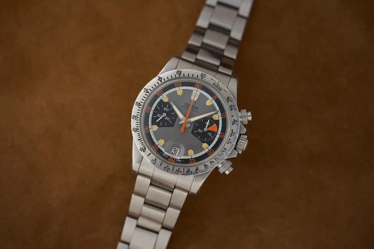 Tudor Monte Carlo 7032/0 Oysterdate Chronograph Homeplate Grey Dial Steel c.1971