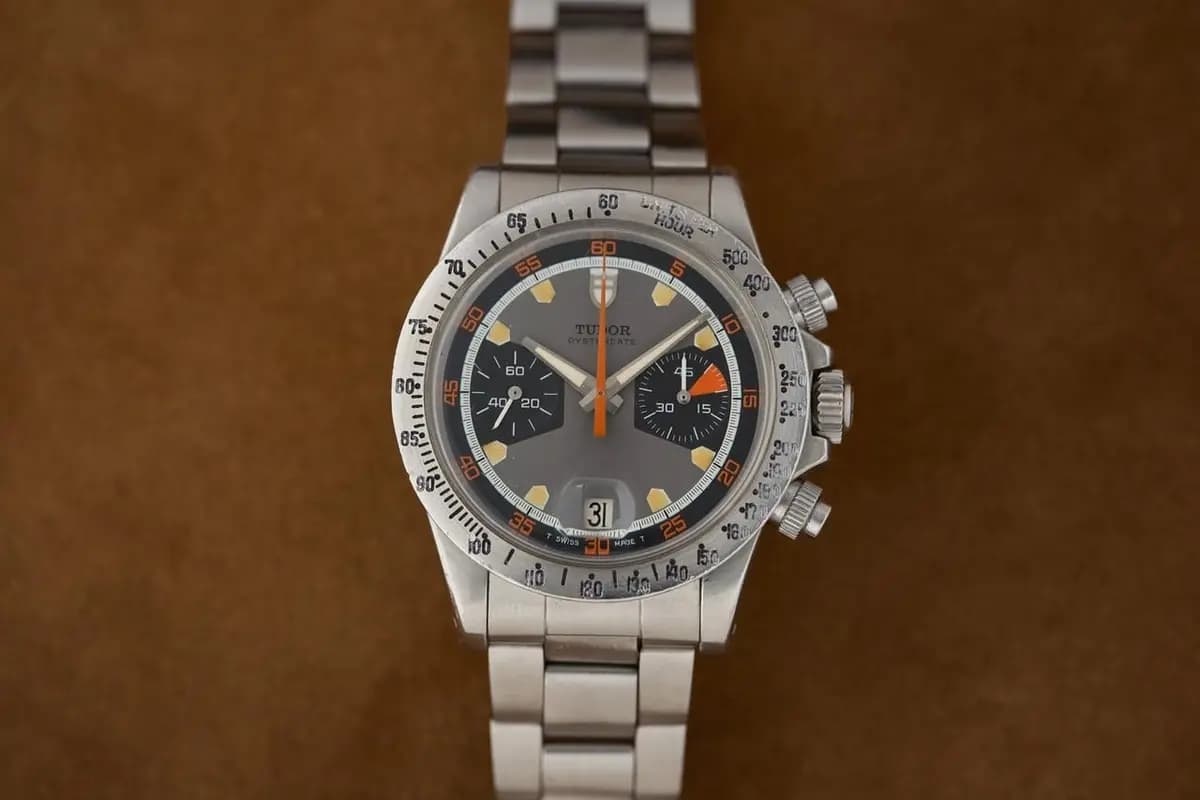 Tudor Monte Carlo 7032/0 Oysterdate Chronograph Homeplate Grey Dial Steel c.1971