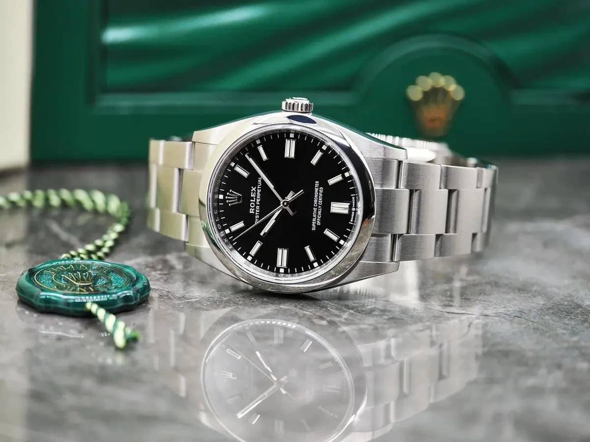 Rolex Oyster Perpetual Ref. 126000 - Fullset from 2021 - Black Dial - Initial purchase invoice