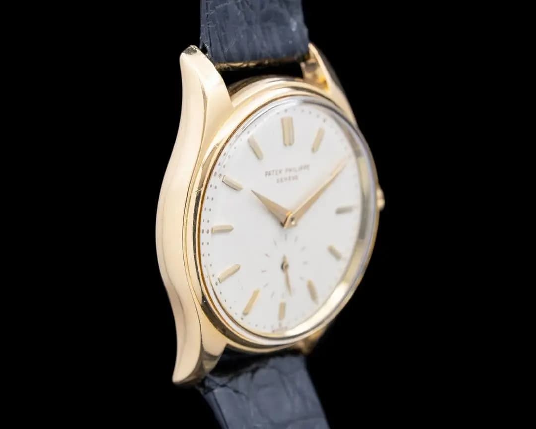 Patek Philippe 2526J Vintage Calatrava 18K Yellow Gold Enamel Dial