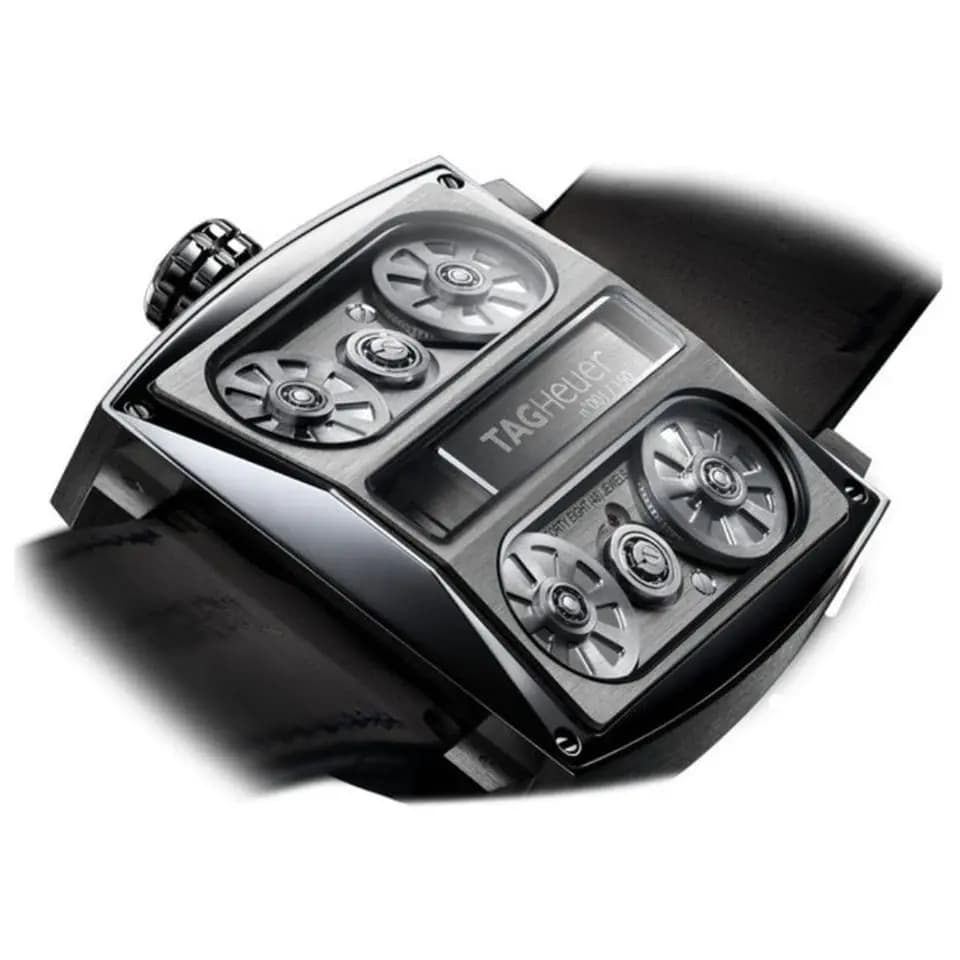 TAG Heuer Monaco V4 Limited Edition Black Skeleton Dial Titanium Men's Watch WAW2080.FC6288 Complete Full Set