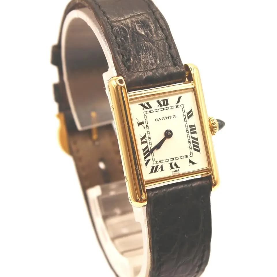 Cartier Tank Louis Cartier Ref. 78087 In 750er Gelbgold FULL SET