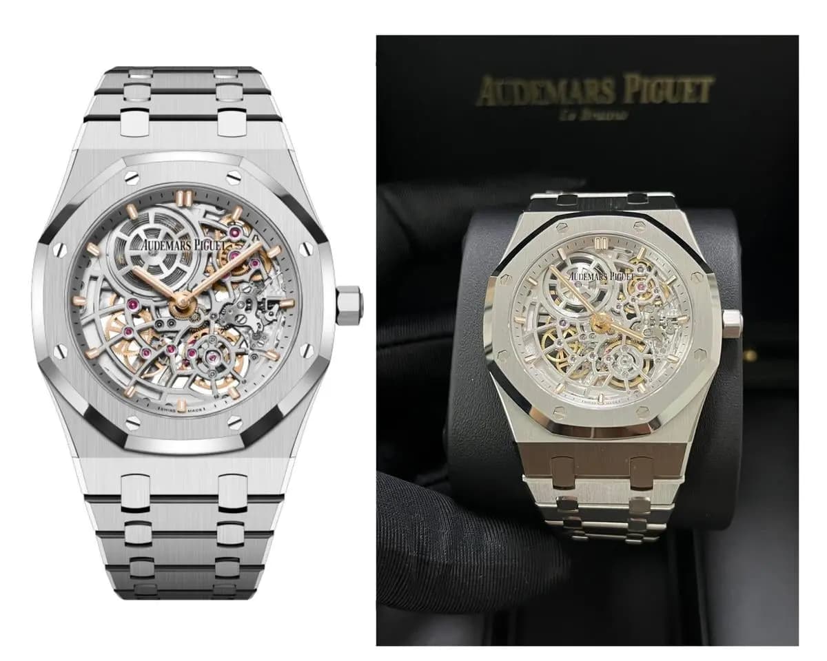 Audemars Piguet Royal Oak "Jumbo" Extra-Thin Squelette "50TH ANNIVERSARY" Ref. 16204ST.OO.1240ST.01