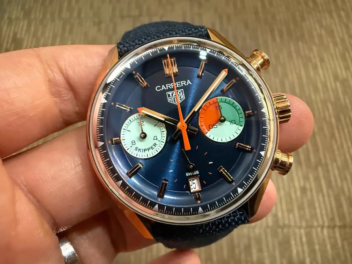 TAG Heuer Carrera Skipper Glass Box Unworn 2024 Complete Set Skipper Rose Gold