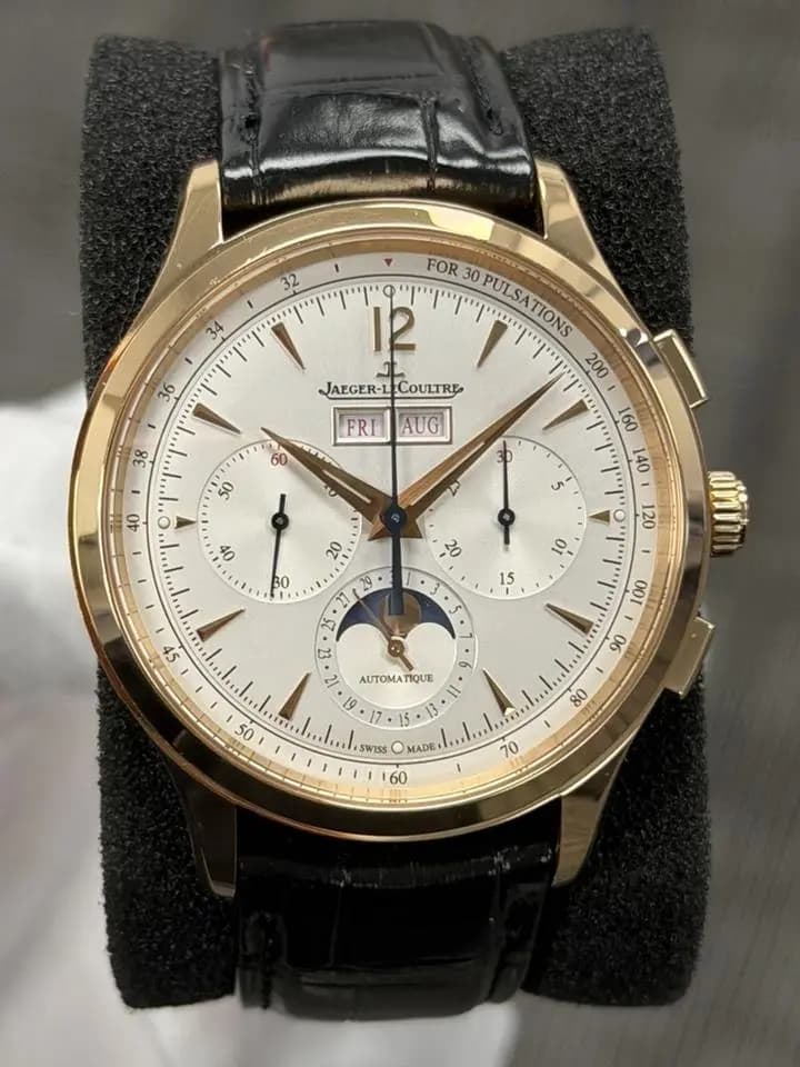 Jaeger-LeCoultre Master Control Chronograph Calendar 40mm Automatic In Stock, Full Set, Rose Gold, Chronograph, Moonphase