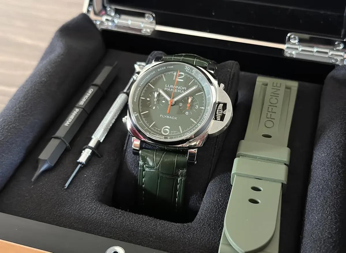 Panerai 1950 3 Days Chronograph Flyback Luminor Chrono Limited Edition, Very Rare 1 of 110 --100% UNWORN