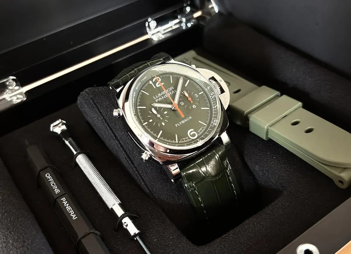 Panerai 1950 3 Days Chronograph Flyback Luminor Chrono Limited Edition, Very Rare 1 of 110 --100% UNWORN