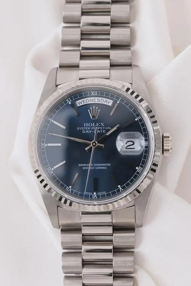 Rolex Day-Date 36 18239 Blue Stick Dial W-Series