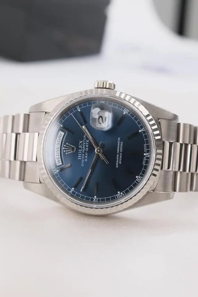 Rolex Day-Date 36 18239 Blue Stick Dial W-Series