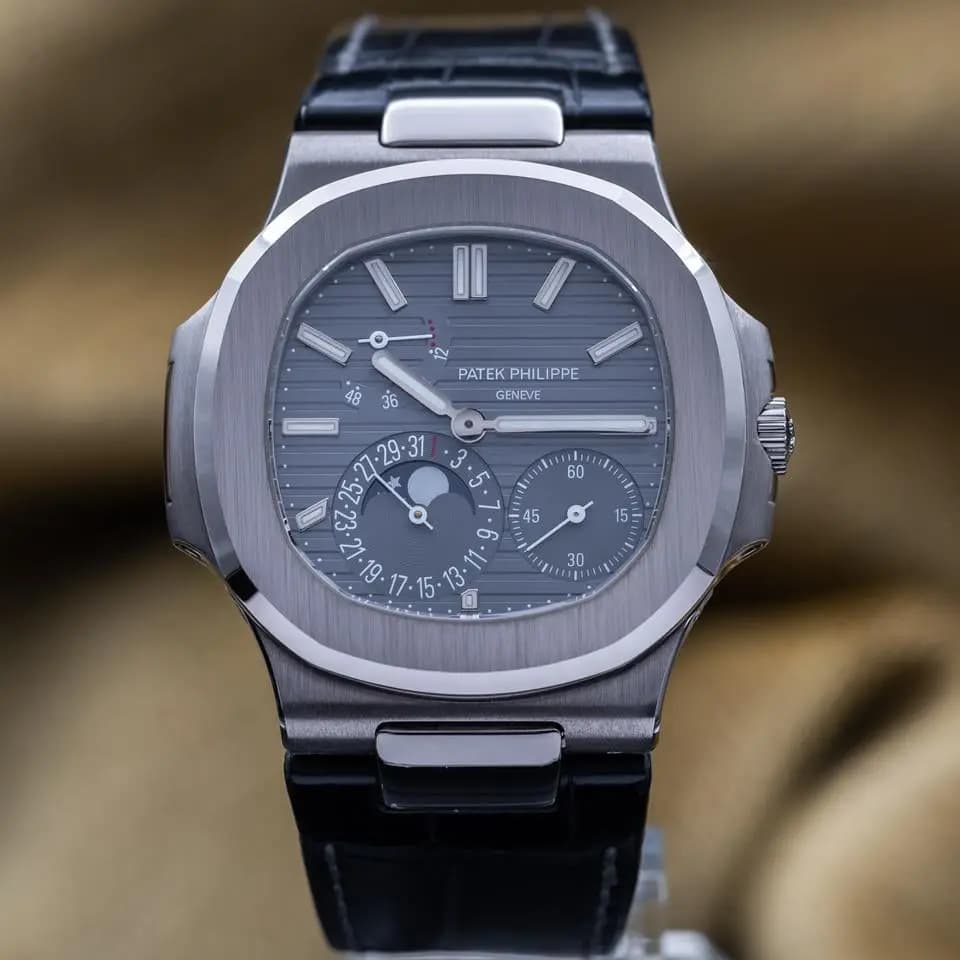 Patek Philippe Nautilus Moon Phase White Gold 40mm 5712G-001 - Full Set Complete Set