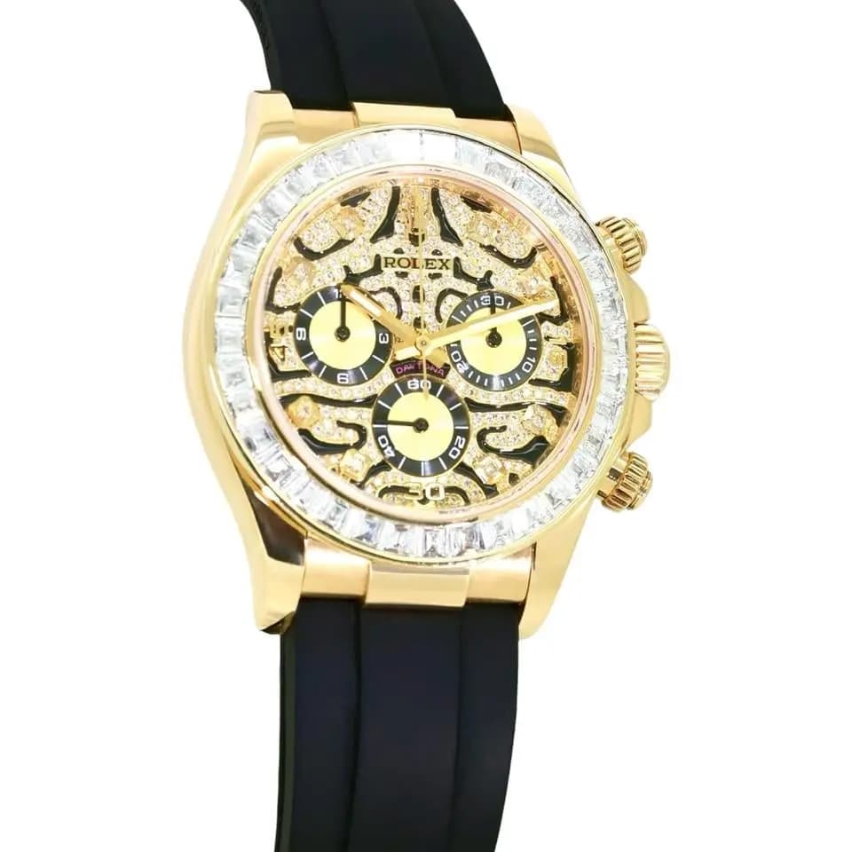 Rolex Daytona Cosmograph Yellow Gold Oysterflex "Eye Of The Tiger" AM Setting 116518LN 116588TBR