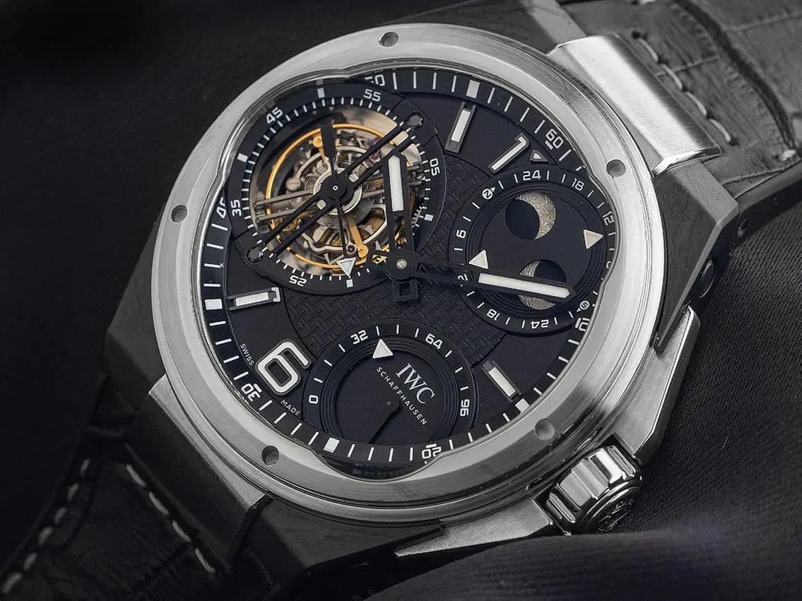 IWC Ingenieur Tourbillon Ref.IW590001 2013 Full Set wie Neu Vintage Limitiert Ingenieur Tourbillon 950 Platin / Keramik
