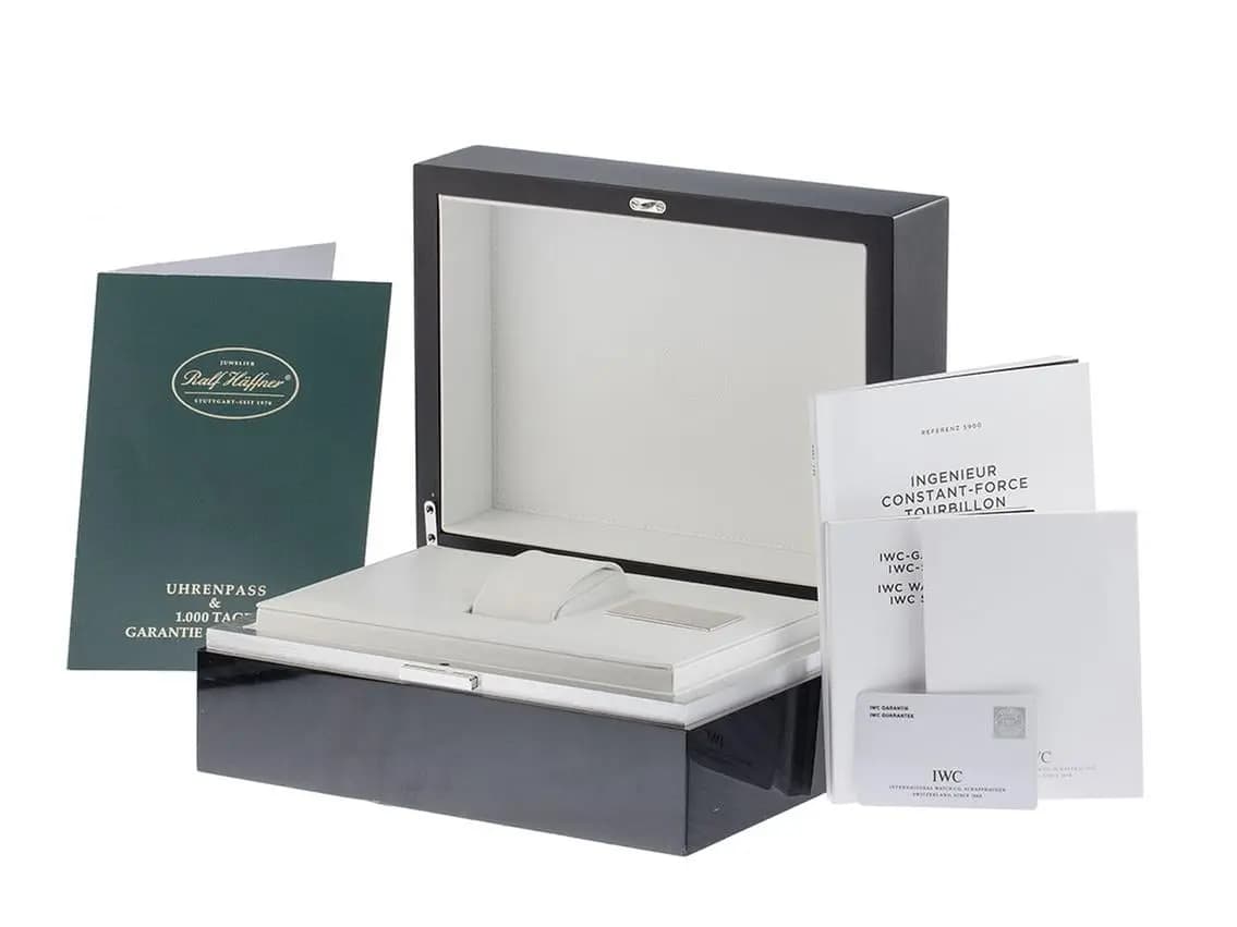 IWC Ingenieur Tourbillon Ref.IW590001 2013 Full Set wie Neu Vintage Limitiert Ingenieur Tourbillon 950 Platin / Keramik
