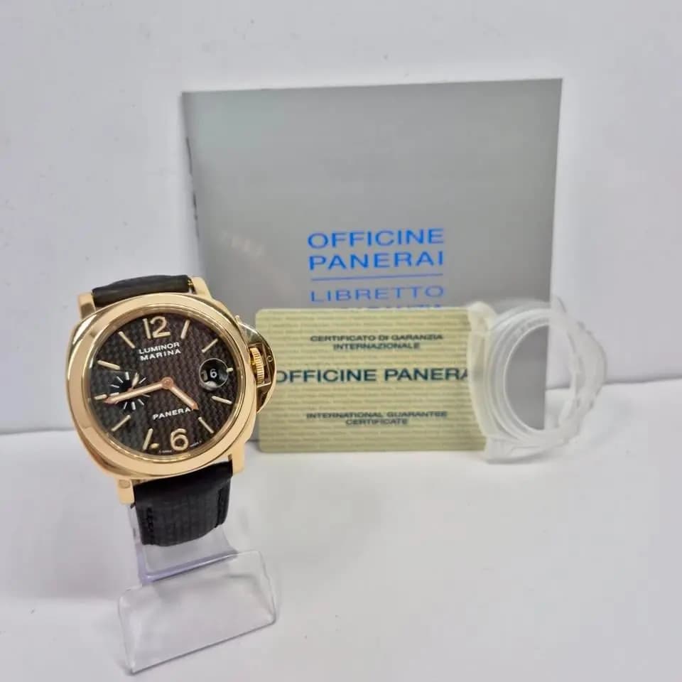 Panerai Luminor Marina Ouro Amarelo & Carbono 44mm Automático Completo