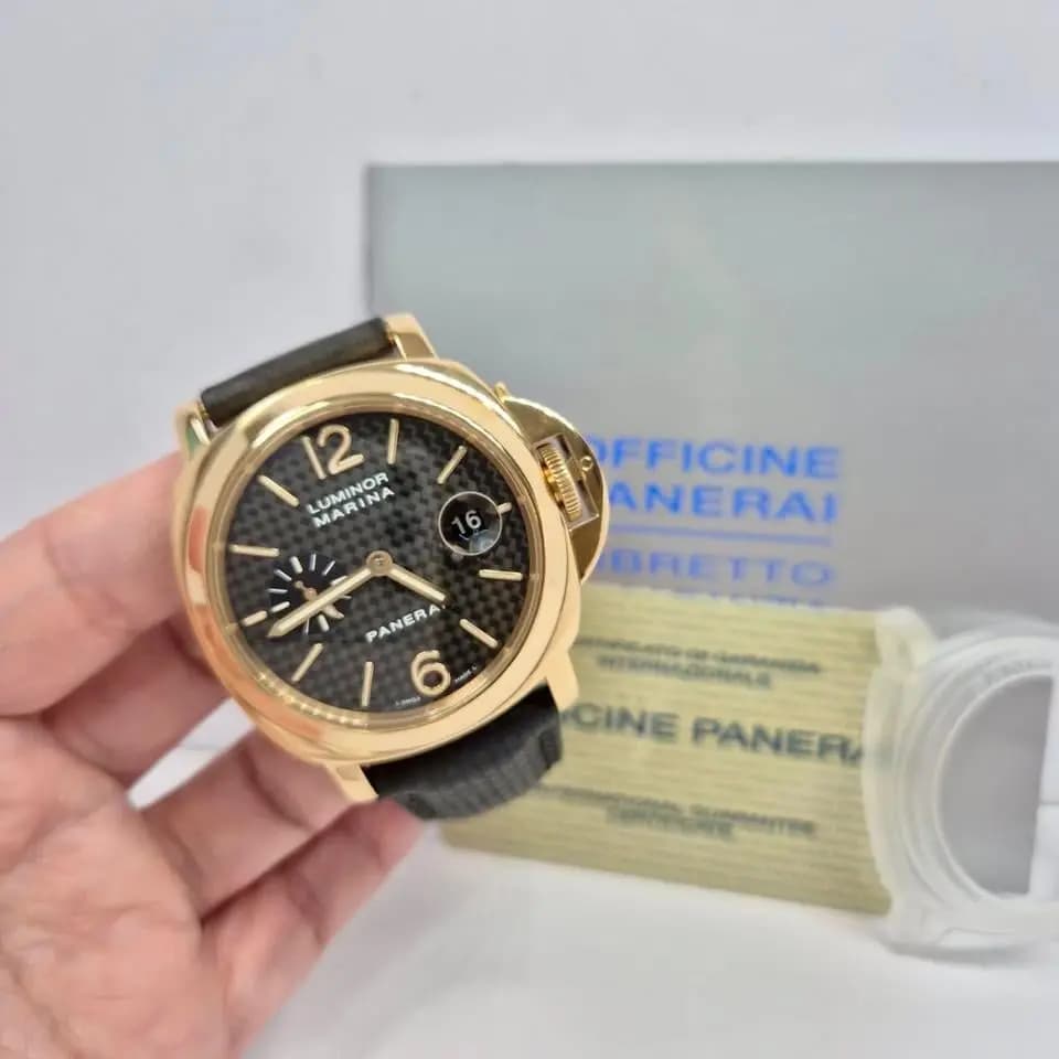 Panerai Luminor Marina Ouro Amarelo & Carbono 44mm Automático Completo