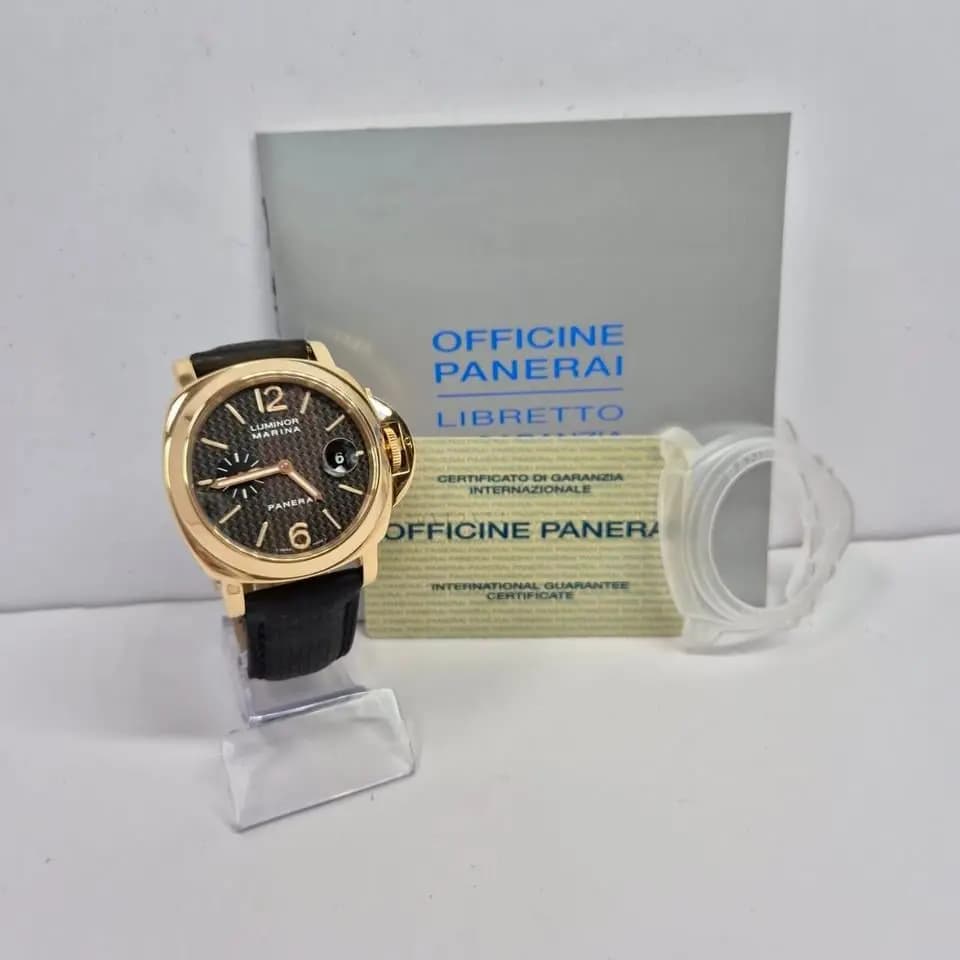 Panerai Luminor Marina Ouro Amarelo & Carbono 44mm Automático Completo