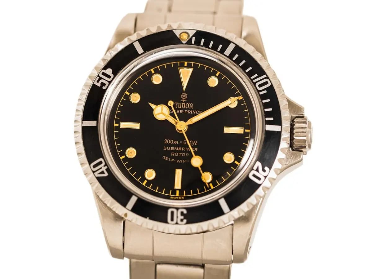 Tudor Vintage SUBMARINER SQUARE CROWN GUARDS Ref-7928 Radium Chapter Gilt Dial Year 1959